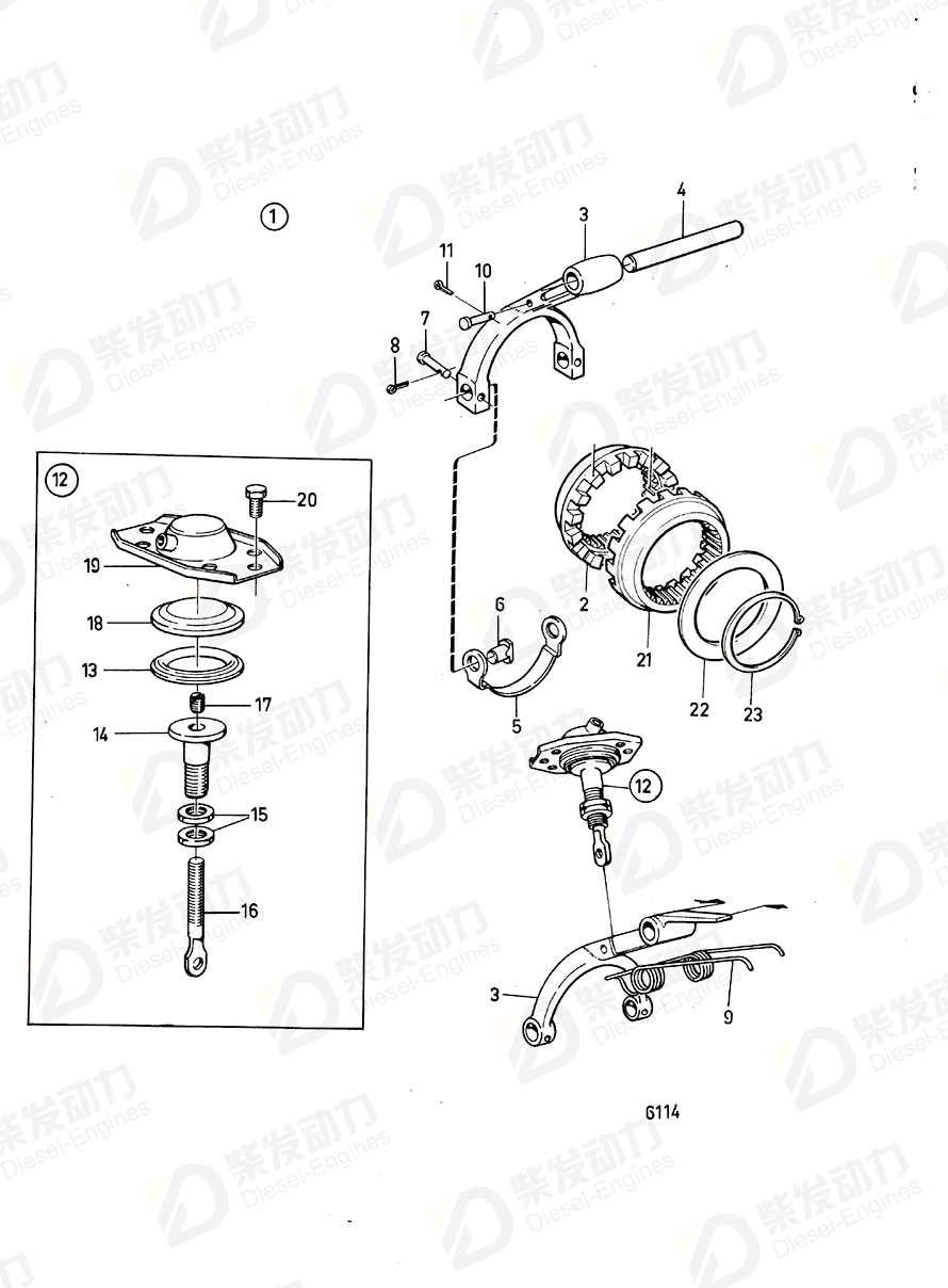 volvo penta Selector shaft 384135 Drawing volvo penta Selector shaft 384135 Drawing